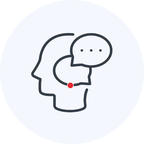 Icon für ein Gespräch