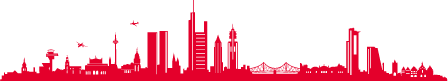 Grafische Darstellung der Skyline von Frankfurt