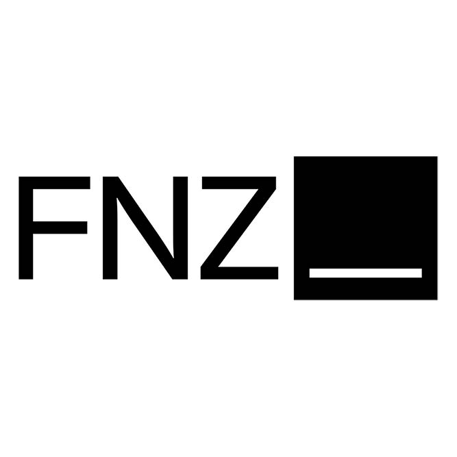 Schwarzes Logo mit den Buchstaben FNZ.