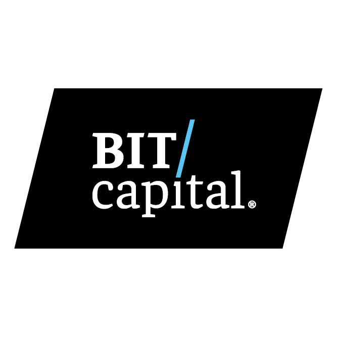 BIT Capital Unternehmenslogo, schwarzer Hintergrund