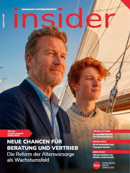 Insider Magazin Titelbild Ein Mann und ein Jugendlicher auf einem Boot